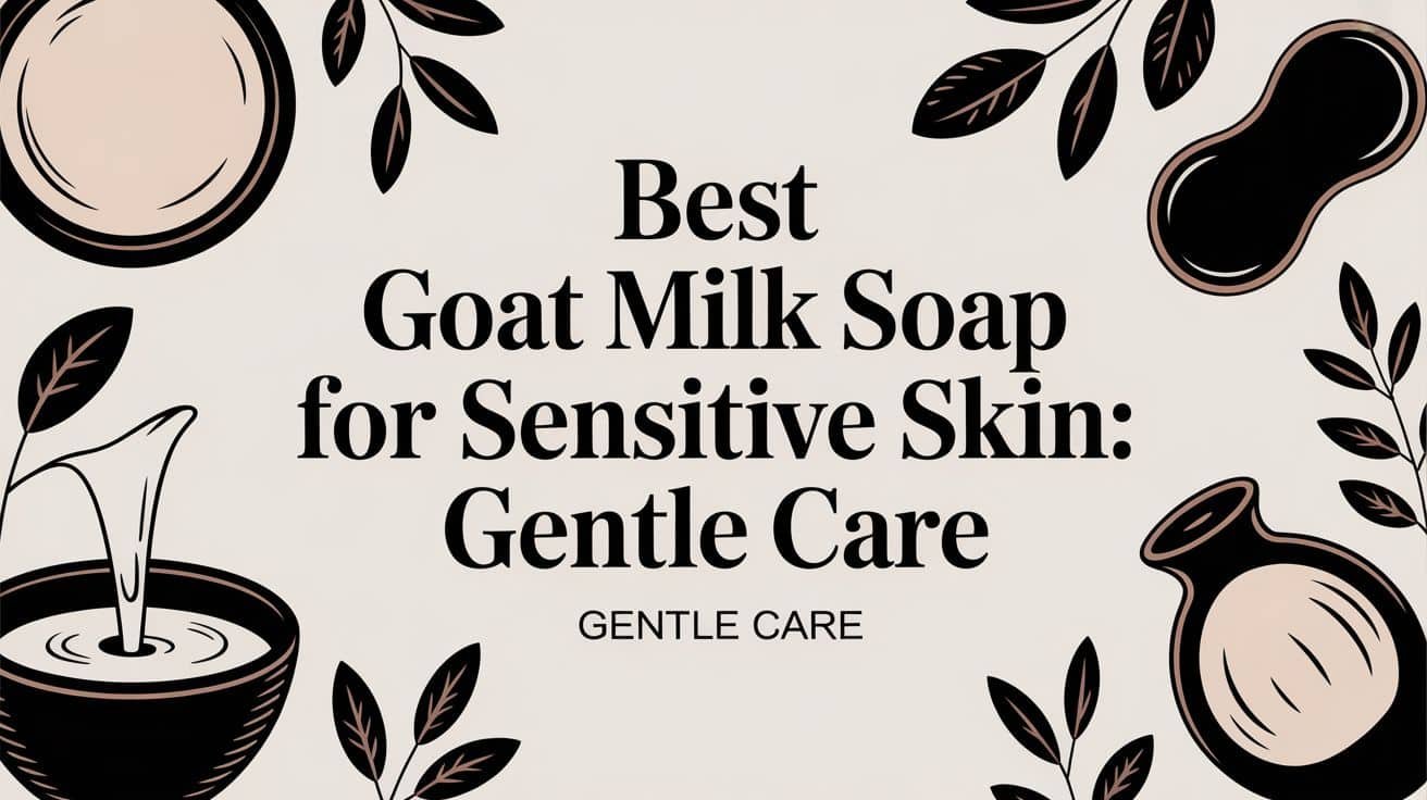 Natural goat milk soap for sensitive skin, gentle and nourishing skin care.