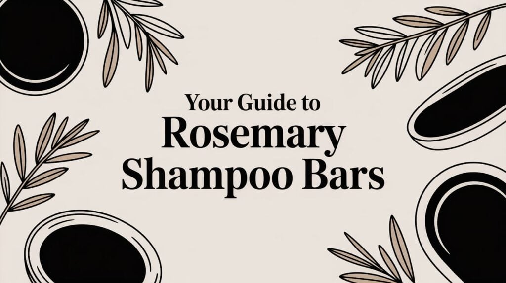 Natural rosemary shampoo bars for hair care.