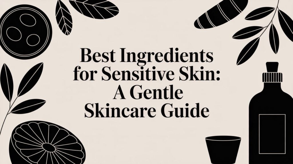 Gentle skincare ingredients for sensitive skin relief.