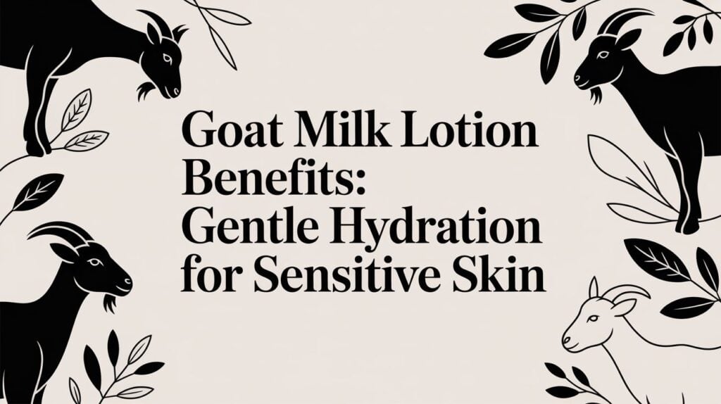 Gentle goat milk lotion for sensitive skin and hydration.