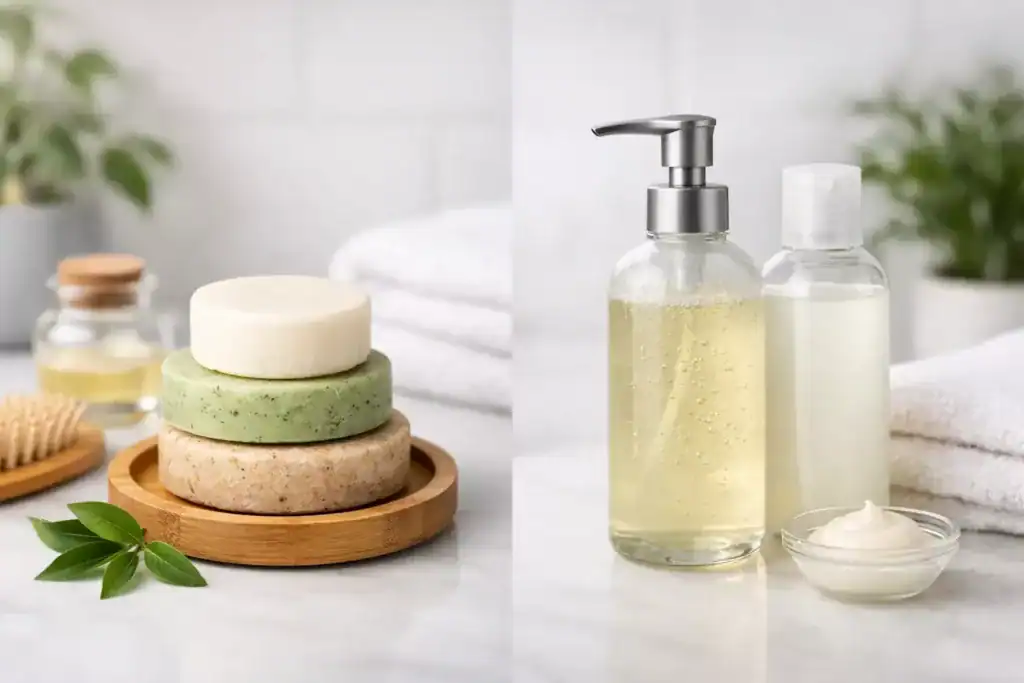 Shampoo Bars vs Liquid Shampoo